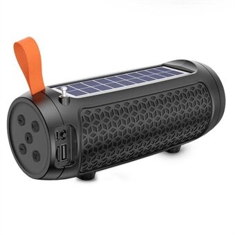 DV-215 Draagbare Outdoor Solar Oplaadbare Bluetooth Speaker LED Zaklamp FM Radio Draadloze Muziek Subwoofer Ondersteuning TF/U disk
