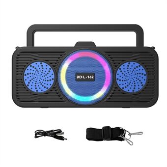 BDL-162 Solar -energie Bluetooth-luidspreker met kleurrijk Ring Draagbare Outdoor Fitness Draadloze muziek Subwoofer