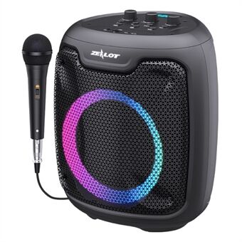 ZEALOT P8 draagbare Bluetooth-luidspreker met microfoon RGB LED-licht Draadloze luidspreker Kristalhelder geluid Waterdichte luidspreker