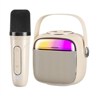 WEKOME D43 Karaokemachine voor volwassenen en Kids, draagbare Bluetooth-karaokeluidspreker met draadloze microfoon