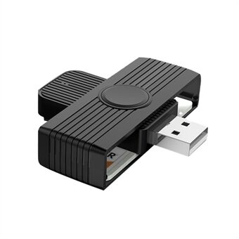 ROCKETEK CR318 Multifunctionele USB2.0 Smart Card Reader SIM/ ID / CAC-kaartadapter voor Mac Windows-computer
