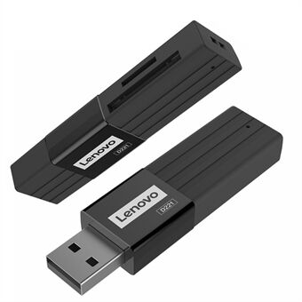 LENOVO D221 USB2.0 draagbare 2-in-1 480 Mbps TF-geheugenkaartlezer