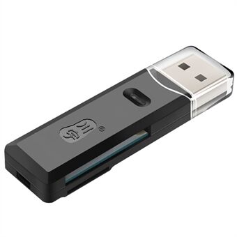 KAWAU C296 MINI USB 2.0 SD TF-geheugenkaartlezer Mini-adapter voor SDXC SDHC MicroSDXC MMC II