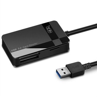 KAWAU C368 80cm draagbare kaartlezer USB3.0 naar CF / TF / SD / MS Multi-Port kaartlezer Ondersteuning 5Gbps transmissie voor laptops (Single Drive Letter)
