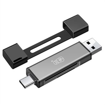 KAWAU C350TDUO USB3.0 + Type-C Kaartlezer Draagbare Mobiele Telefoon OTG Kaartlezer Ondersteuning SD/TF Kaart Lezen