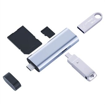 Multifunctionele Type-C kaartlezer USB-C OTG draagbare geheugenkaartlezer voor mobiele telefoons, computers