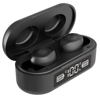 F96 draadloze hoofdtelefoon Bluetooth zweetbestendige hoofdtelefoon met LED-display Oplaadetui