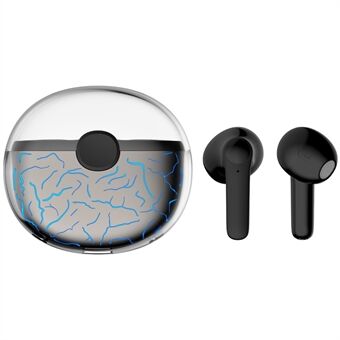 JS58 Bluetooth 5.1 draadloze hoofdtelefoon TWS Touch Sports Music-headsets met gekleurd ademlicht