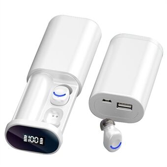 A20 Touch Control Draadloze Headset Binaural Bluetooth Oordopjes Waterbestendige Sport Hoofdtelefoon met LED 3-Digitale Display