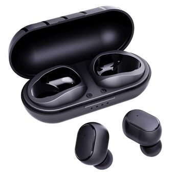 T6 Stereogeluid Semi-in-ear Bluetooth-headset Ruisonderdrukking TWS-oortelefoon voor Apple / Android - zwart