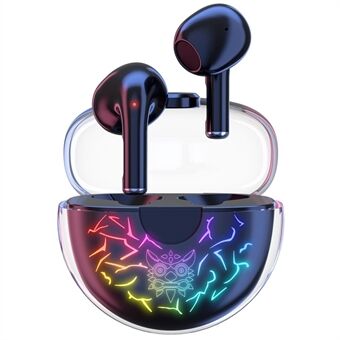 ONIKUMA T35 Crack RGB-verlichting Draadloze oordopjes Ruisonderdrukkende gamingheadset Bluetooth 5.1-koptelefoon voor muziek, sport en bellen