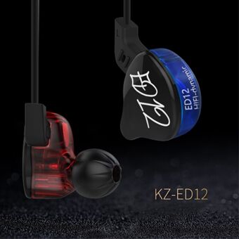 KZ-ED12 3,5 mm in-ear hoofdtelefoon met oordopjes Ruisonderdrukkende HIFI-oortelefoon (zonder microfoon)
