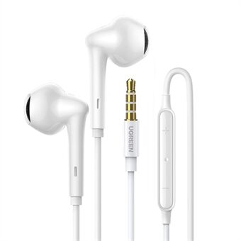 UGREEN 60692 HiTune 3,5 mm bedrade headset In-ear hoofdtelefoon met microfoon Volumeregeling Bedrade koptelefoon Compatibel met iPhone PS5 PS4 Xbox iPad MP3-laptop met 3,5 mm-aansluiting