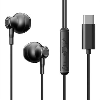 JOYROOM EC07 Type-C bedrade semi-in-ear oortelefoon TPE+ABS+metalen draadbediening Telefoon Muziek Headset