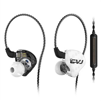 CVJ CSA 3,5 mm bedrade headset met microfoon, ruisonderdrukkende HiFi Moving Iron in-ear hoofdtelefoon