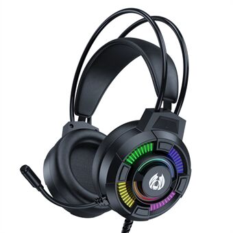 BATXELLENT H81 RGB bedrade headset Verstelbare gaming-hoofdtelefoon Ruisonderdrukkende oortelefoon met microfoon voor pc, laptops, mobiele telefoons