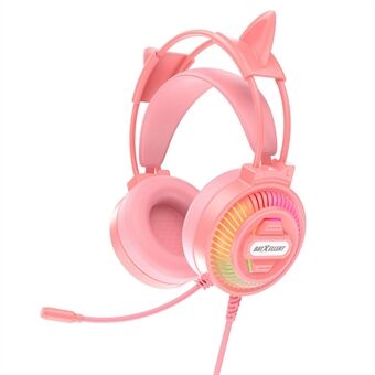 BATXELLENT H46 Afneembare Cat Ears RGB-verlichting Gaming Headset Bedrade hoofdtelefoon met microfoon