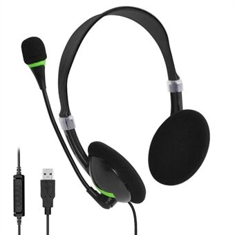 GUIDERAY USB-over-ear hoofdtelefoon met snoer Stereogeluid Geen vertraging PC Gaming Muziekheadset met microfoon