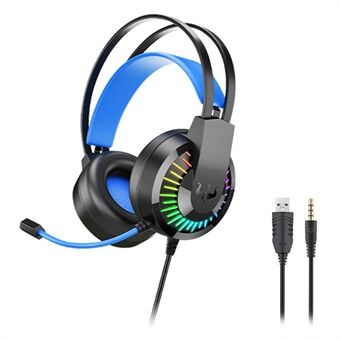 OVLENG GT68 RGB bedrade gaming-headset Over-ear E-sport hoofdtelefoon USB + 3,5 mm verstelbare headset met microfoon