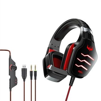 OVLENG GT85 HD Surround Sound E-Sport-hoofdtelefoon LED-verlichting Gaming-headset, USB + 2 * 3,5 mm-stekker