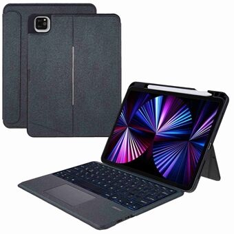 JIUYU voor iPad Pro 11-inch (2020) / (2021) Bluetooth draadloos magnetisch toetsenbord + verstelbare Stand Tablet Cover beschermhoes met potloodhouder