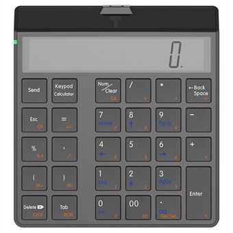 SUNREED KC9001S Bluetooth numeriek toetsenbord LCD-monitor 29 toetsen Desktop Business Laptop Calculator