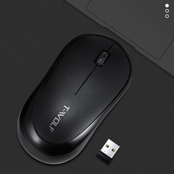 Q18 2.4G draadloze muis Stille laptop Ergonomische computermuis voor pc-notebooklaptop - zwart