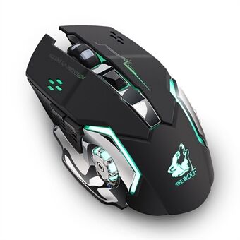 GRATIS WOLF X8 2.4G draadloos opladen Game Mouse Stille verlichte mechanische muis