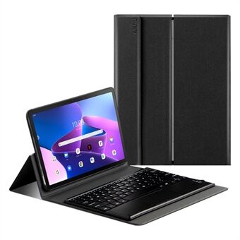 JIUYU Voor Lenovo Tab M10 Plus (Gen 3) 10.6 125f / 128f PU lederen Stand toetsenbord tablet case met afneembaar Bluetooth Touchpad toetsenbord