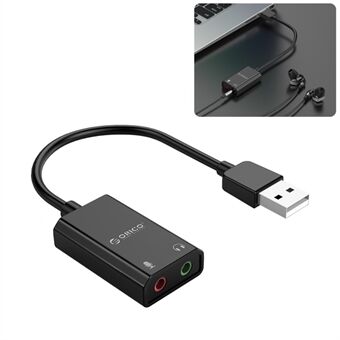 ORICO SKT2 USB externe geluidskaart USB voor 3,5 mm koptelefoon + 3,5 mm microfoonadapter
