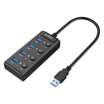 ORICO W9PH4-U3 4-poorts USB 3.0 Faceup Design HUB met individuele stroomschakelaars en LED\'s