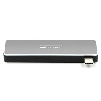 5 in 1 USB-C-dockingstation USB C-splitterhub Draagbare minikaartlezer Ondersteunt 95 MB / s hoge snelheid