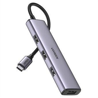 UGREEN 20841 USB C Hub Adapter Type C naar 4 USB 3.0 Poorten Converter Gegevensoverdracht Compatibel met MacBook Pro Air M1 2021/2020/2019, iPad 2021, iPad Pro, Dell, Chromebook