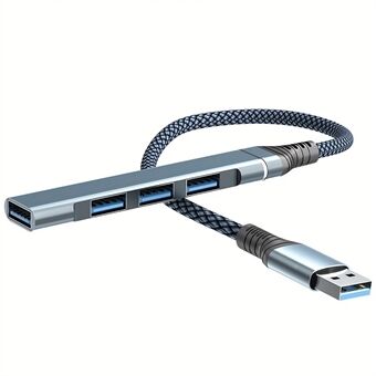 4-in-1 USB naar USB2.0x3 + USB3.0 USB-hub aluminium laptopcomputeradapter