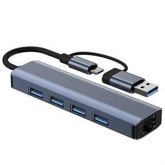 2208 USB3.0 / USB C Hub Docking Station met 4 USB 3.0 Poorten USB C Hub Multiport Adapter