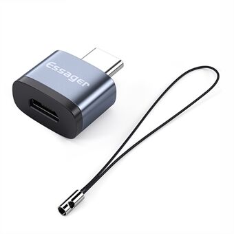 ESSAGER USB 2.0 OTG-adapter Micro USB Female naar Type-C USB 3.1 Male Converter Ondersteuning voor opladen van gegevensoverdracht