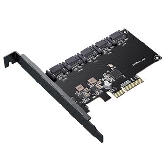 ACASIS AC-PE001 5 Poorten SATA 6Gbps naar PCI Express Controller Card PCI-e naar SATA III Adapter/Converter PCIe Riser Uitbreiding Adapterkaart voor PC