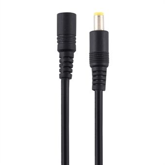 5m 8A DC-stroomstekker 5,5 x 2,5 mm vrouwelijk-naar-mannelijk adapterkabel - zwart