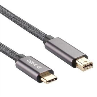 4K 60Hz USB C naar Mini DisplayPort Kabel Converter Vergulde Gevlochten Kabel voor MacBook 12/ Samsung Galaxy S8 S9 S10 Note 10 (2m)