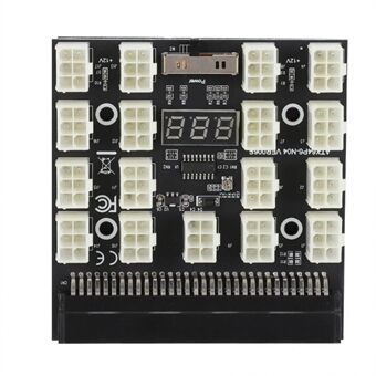 PCI-E 12V 64-pins naar 17x6-pin Power Server Board Adapter Breakout Board met LED-display voor HP 1200W 750W PSU-server