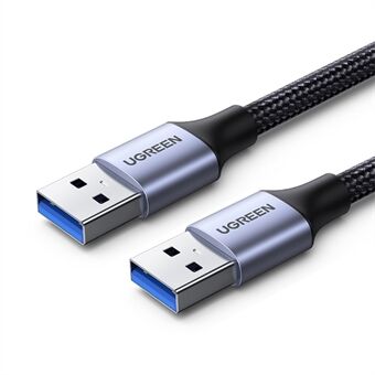 UGREEN 80790 USB 3.0 A naar A kabel 1 m USB 3.0 naar USB 3.0 kabel Male-naar-male kabel Nylon gevlochten snoer Compatibel met harde schijf kasten DVD-speler Laptop