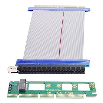 EP-075 + SA-001 NGFF M-key NVME AHCI SSD voor PCI-E 3.0 X16 verticale adapter met PCI-E 16X verlengkabel
