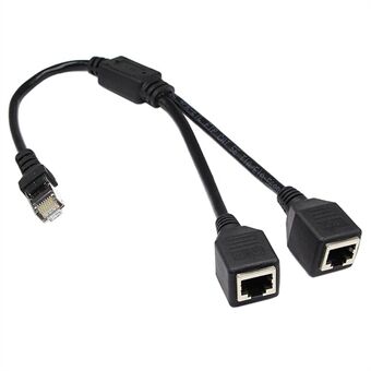 JUNSUNMAY 0.25m 1 Male naar 2 Female RJ45 LAN Netwerk Ethernet Splitter Adapter voor Cat5 / Cat5e / Cat6 / Cat7 Kabel