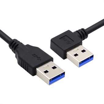 U3-069-LE 90 graden gebogen USB 3.0 type-A mannelijk naar recht 3.0 type-A mannelijk kabel 40 cm 5 Gbps datakabel