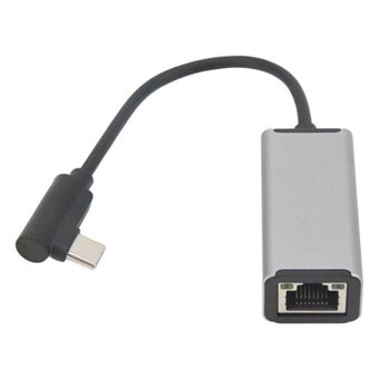 Type-C naar RJ45 100 Mbps Adapter Aluminium Laptop Tablet Telefoon Ethernet Netwerkkabel Connector met LED-indicator