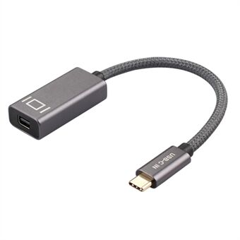 Gevlochten USB C naar Mini DisplayPort-adapterkabel 4K 60Hz USB-C mannelijk naar mini DP vrouwelijk converter dataoverdrachtskabel