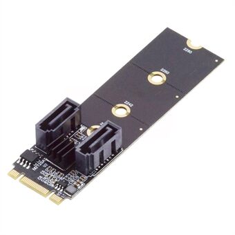 SA-043 NGFF SLEUTEL B+M PCI Express naar SATA 3.0 6Gbps Dual Ports Adapter 22x80MM Converter Harde Schijf Uitbreidingskaart JMB582 2230 2242 2260 2280