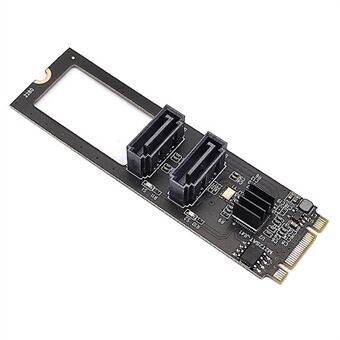 SA-042 NGFF SLEUTEL B+M PCI Express naar SATA 3.0 22*80MM 6Gbps Dual Poorten Adapter Converter Harde Schijf Uitbreidingskaart JMB582 2280