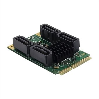 Mini PCI-E 88SE9215 4-poorts SATA 6G-uitbreidingskaart SATA-3 harde schijf-conversie-adapterkaart