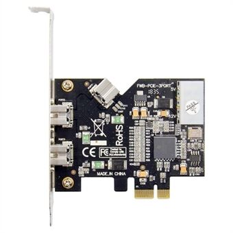 PCI-E x1 FireWire 3-poorts TI XIO2213A 1394(2B+1A) Video-opnamekaart zonder stuurprogramma